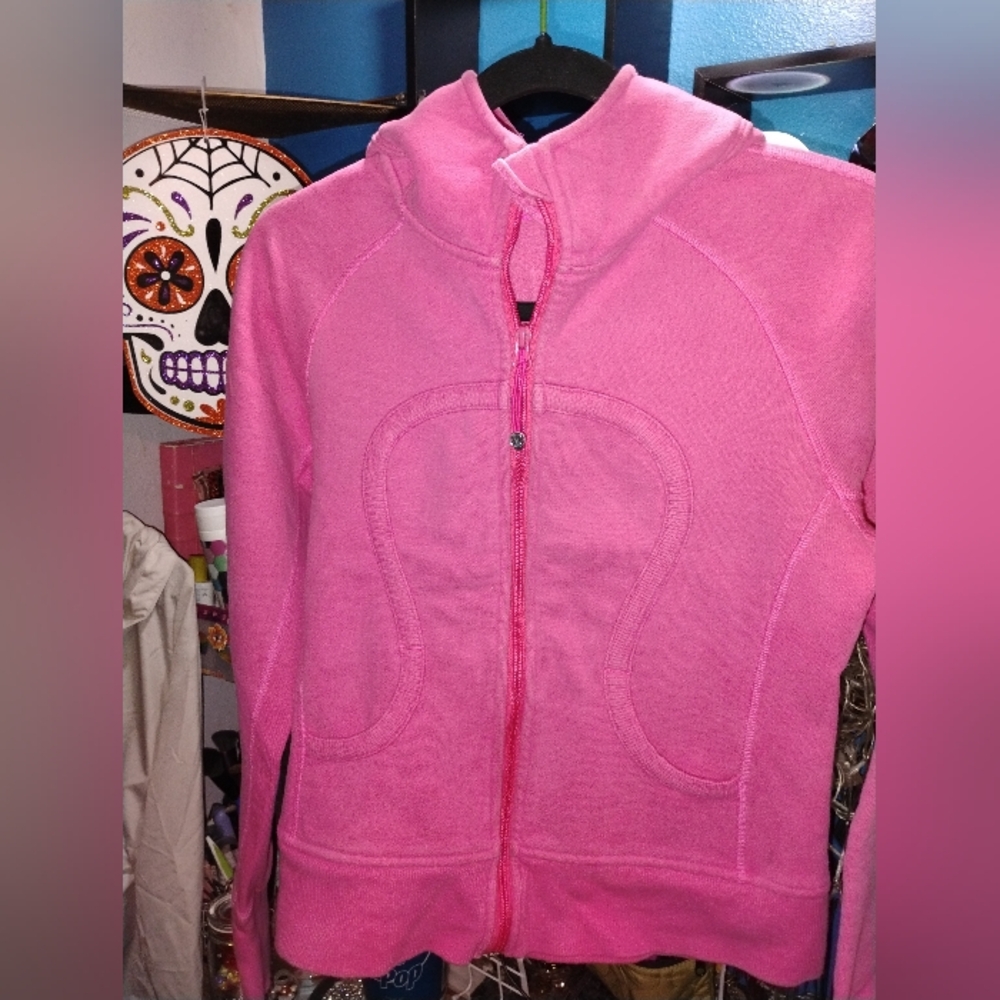 Lululemon Athletica Scuba Hoodie *Full Zip | Heathered Paris Pink | Size S - Picture 2 of 11